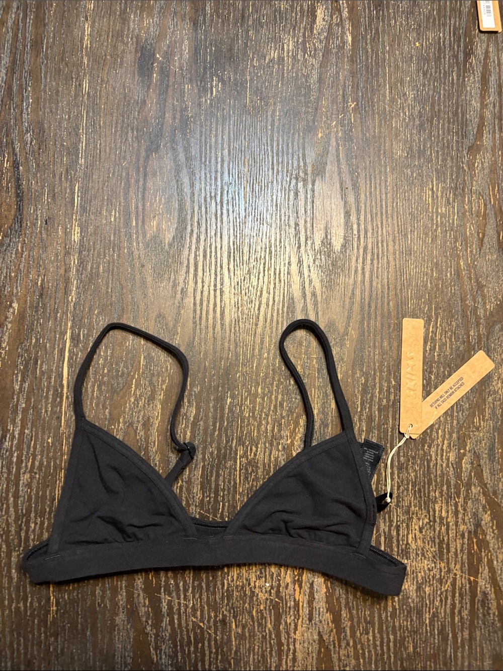 SKIMS everyday cotton Black Triangle NWT Bralette
